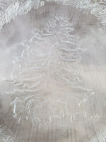 Vintage Clear Glass Christmas Tree Cookie Plate
