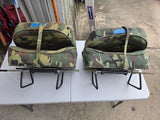 Two Camo Patterned Folding Swivel Boat Seats w/Clamps