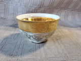Bavaria Germany White and Gold Toned Demitasse and Saucer Set (B)