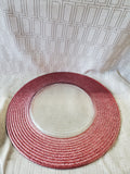 Clear Glass and Red Glitter Cookie Platter