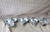 Set of Four Playing Card Suit Metal Snack Bowls
