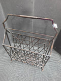 Bronze Tone Metal Magazine Basket