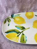 Creative Co-Op Stoneware Lemon Platter