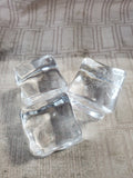 Lot of 3 Clear Acrylic Ice Cube Figurines