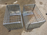 Two Galvanized Storage Baskets