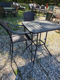 Bar Height Three Piece Bistro Set - Aluminum and Wicker