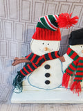 Wooden Snowman Table Decor