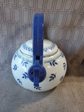 Villery & Boch Blue and White Enamel Tea Kettle