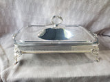 Silverplate Chafing Dish with Glass Insert