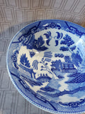 Asian Inspired Blue and White Serving Bowl