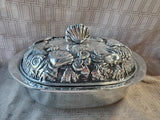 Metal Beachy Covered Casserole Dish