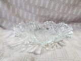 Vintage Clear Glass Fruit Pattern Serving Bowl