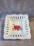 (D) Andrea by Sadek Colonial Williamsburg "Winter Homestead" Trinket Dish