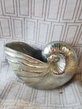 2 Piece Metal Seashell Decor Lot