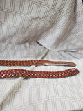 Pair of Woven Leather Belts—Women's Size Large/Size 38