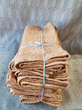 Lot of 12 Orange Toned Textured Fabric Napkins