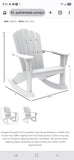 Seaside Casual Furniture Recycled Polymer Rocking Chair Pair w/Side Table (two sets available, priced separately)