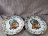Set of 4 Williams-Sonoma Plymouth Turkey Dinner Plates