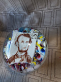 John Degenhart Abraham Lincoln Glass Paperweight