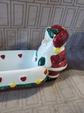 Earthenware Christmas Cracker Dish