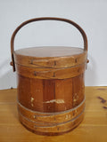 Vintage Wooden Firkin Sewing/Sugar Bucket