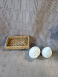 Aerin For Lenox "Cape Elizabeth" Salt and Pepper Shakers with Caddy