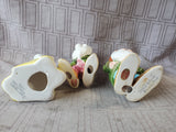 Walt Disney Productions Ceramic Snow White, Sleepy, and Bashful Figurine Set