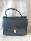 Genuine Calf Skin Black Hand Bag