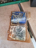 Two Garage Storage Boxes w/Small Plastic Drawers - Filled w/Random Hardware