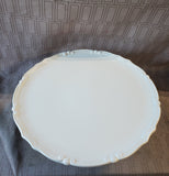 Italian Pottery White Pedestal Cake Stand