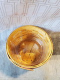 Longaberger Round Red and Green Rim Basket