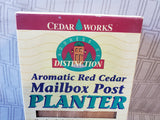 Aromatic Red Cedar Mailbox Post Planter UNOPENED