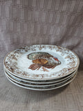 Set of 4 Williams-Sonoma Plymouth Turkey Dinner Plates