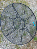 Black Metal Patio Dining Table w/Scroll Work Accents