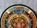 Plastic and Enamel Mayan Calendar Wall Plaque