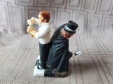 Department 56 Dickens' Village "The Strange Case of Dr. Jekyll & Mr. Hyde" 2 Piece Figurine Set