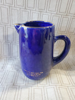 Seagram's VO Imported Canadian Whiskey Cobalt Blue Pitcher