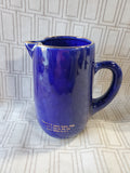 Seagram's VO Imported Canadian Whiskey Cobalt Blue Pitcher