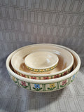 3 Piece Hungarian Pottery Nesting Mixing Bowl Set