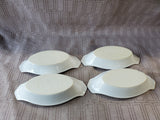 Set of 4 American Porcelain by Marsh Au Gratin Dishes
