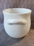 Temp-Tations by Tara "Woodland" White Ceramic Utensil Crock