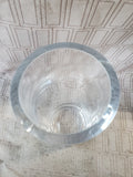 Heavy Clear Glass Cylindrical Vase