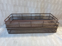 Lot of 3 Bronze Toned Metal Wire Mesh Desk Organizers