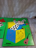 Pair of Vintage Playskool Wooden Children's Puzzles (D)