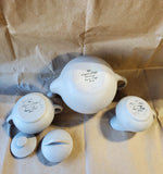 3 Piece Pigeon Forge Pottery Dogwood Tea Set