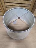 Linen Lamp Shade w/Brown Trim