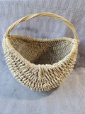 Woven Straw Gondola Style Basket