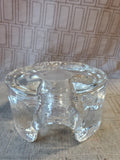 Heavy Clear Glass Ice Glass Candle Votive