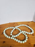 Pair of Decorative Large Green Wooden Bead Ropes