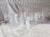 Set of 6 Engraved Floral Shrimp Cocktail Glasses